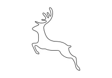 "One-Line Christmas Deer Art: A Minimalist Approach to Seasonal Wildlife Forms"