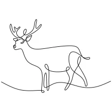 One Line Reindeer Drawing: Standing Pose Practice for Simple Animal Art