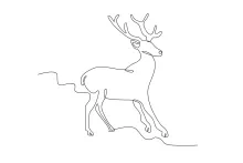 One-Line Standing Deer Drawing: Easy Animal Art for Visual Balance