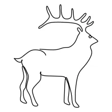 One Line Elegant Deer Drawing: Learn Gentle Animal Poses with Simple Lines