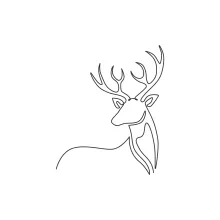One Line Cute Deer Drawing: Discover Graceful Animal Art with Simple Shapes