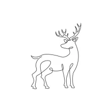 One Line Cute Deer Drawing: Forest Animal Art Made Simple and Sweet