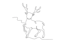One-Line Deer Walking: Learn Gentle Animal Movement with Simple Art