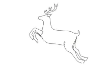 One Line Standing Deer Drawing: Practice Tall Animal Poses with Simple Lines