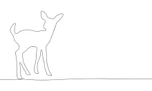 Draw a Little Deer in One Line: Practice Small Animal Forms with Simple Art