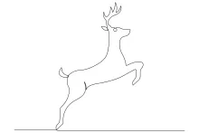 Learn to Draw a Wild Deer in One Line: Nature Drawing Made Simple