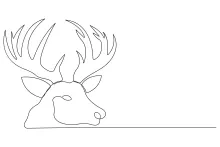 "One-Line Wild Deer Drawing: A Minimalist Approach to Capturing Natural Elegance"