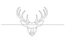 Wild Deer in Simple One-Line Style: Fun Animal Drawing for Beginners
