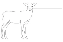 "Minimalist Deer Drawing: A Single-Line Study of Natural Beauty and Structure"