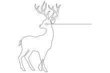 Wild Deer in One Line: Learn Nature Drawing Through Simple Lines