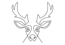 Deer Head One-Line Drawing: Master Animal Faces with Minimalist Techniques