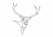 One Line Reindeer Head Drawing: Learn to Sketch Holiday Favorites Easily