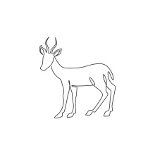 One Line Gazelle Drawing: Simple and Fun Art for All Ages