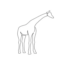 One Line Cute Giraffe Drawing: Explore Tall Animal Forms Playfully