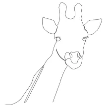 Giraffe in One Line: A Tall and Simple Animal Drawing for Practice