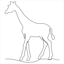 One-Line Giraffe Drawing: Learn to Draw Tall Animals with Easy Lines