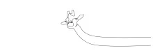 "Minimalist Giraffe Art: A One-Line Study of Iconic Wildlife Features"