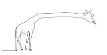 "One-Line Giraffe Illustration: A Minimalist Approach to Capturing Wildlife Elegance"