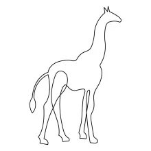 Tall Giraffe in One Line: Draw Animal Shapes Simply and Confidently