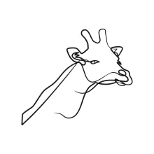 One-Line Giraffe Face Drawing: Fun and Easy Animal Art for All Ages