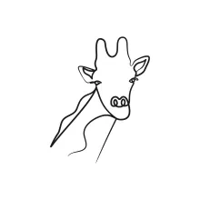 One-Line Drawing of Giraffe Head: Build Line Control with a Friendly Animal Face