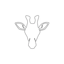 One Line Giraffe Head Drawing: Study Animal Faces with Easy Technique