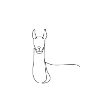 One Line Llama Drawing: Simple Practice of Tall and Elegant Animal Shapes