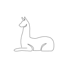 One Line Cute Llama Drawing: Gentle Animal Art for Beginners