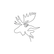 One Line Strong Moose Head Drawing: Practice Wildlife Art with Confidence