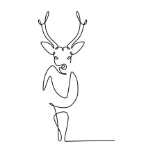 One Line Reindeer Drawing: Simple Steps to Draw Northern Forest Animals