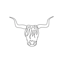 One Line Yak Head Drawing: Easy Way to Learn Big Animal Faces