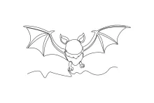 One Line Drawing of a Bat: A Simple Way to Draw This Nighttime Animal