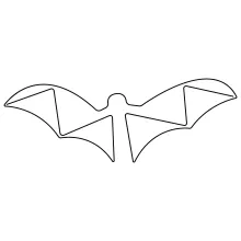 One Line Flying Bat: Easy Halloween Drawing for Young Artists