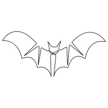 Learn to Draw a Flying Bat with Simple One Line Art