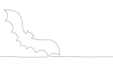 One Line Halloween Bat Drawing: Fun and Easy Spooky Art for Everyone