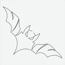 "Minimalist Bat Illustration: Expressing Motion and Elegance with One Line Drawing"