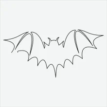 "One Line Bat Drawing: Capturing a Mysterious Nocturnal Creature with Minimalist Art"