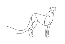 One Line Cheetah Drawing: Learn to Sketch the Fastest Animal Easily