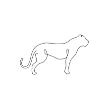 Learn to Draw a Cheetah with One Line: Easy Wild Cat Art for Beginners