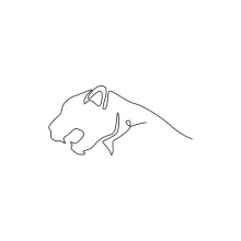 One-Line Drawing of a Cheetah: Fast Animal Shapes Made Simple