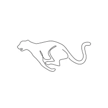 One-Line Drawing of a Running Cheetah: Learn to Show Motion with Simplicity