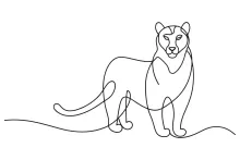 Jaguar One Line Drawing: Easy Way to Sketch a Wild Forest Animal