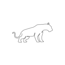 Leopard Hunter in One Line: Simple Wild Cat Drawing for Practice