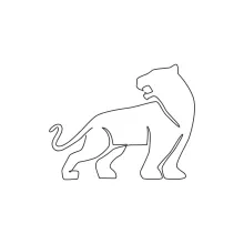One-Line Drawing of a Leopard Hunter: Fast Animal Shapes Made Simple