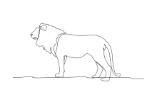Learn to Draw a Lion with One Line: Easy Wild Animal Art for Starters