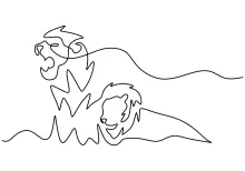 One Line Lion Drawing for Beginners: Practice Shape and Form the Easy Way