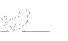 Easy One Line Lion Drawing for Kids: Practice Big Animal Shapes with Fun Lines
