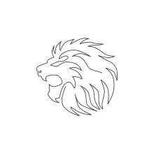 Lion in One Continuous Line: A Fun Way to Draw Powerful Animals