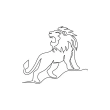 One-Line Lion Drawing Activity: Easy and Fun for Every Skill Level