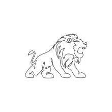 Learn to Draw a Lion with a Single Line: Simple Art for Kids and Adults